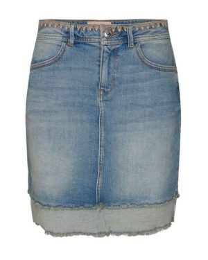 Mos Mosh | Everly Denim Skirt In Light Blue - Thyme Clothing