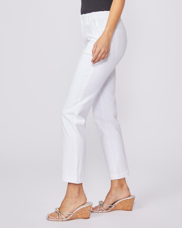 Paige Mayslie Straight Ankle Crisp White - Thyme Clothing