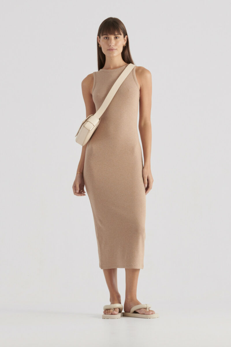 Elka Collective Nola Dress Tan Marle