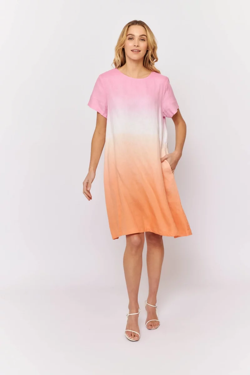 alessandra dresses olivia dress in papaya dip dye linen 31268264017974 scaled