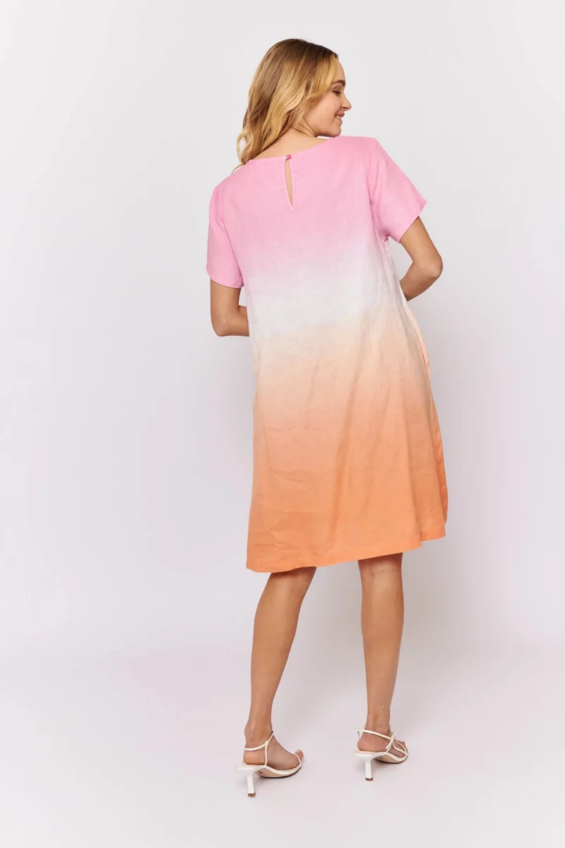 alessandra dresses olivia dress in papaya dip dye linen 31268264280118 scaled