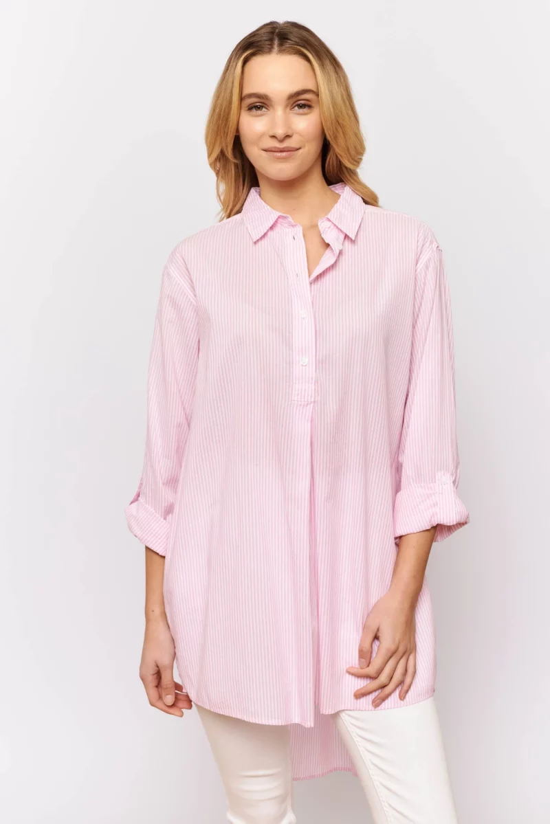 alessandra shirts overshirt in pink stripe voile 31268508860470 scaled