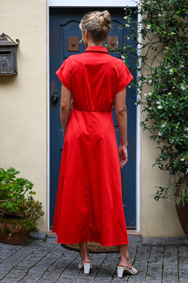 Adrian Reversible Dress Red – Wyatt Wylde