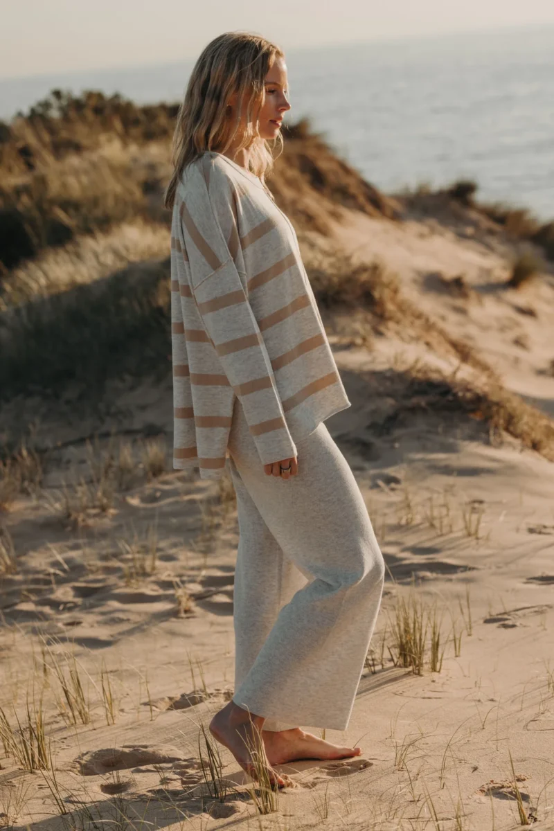 Talamaya Hinterland Stripe Pullover Sawdust - Image 2