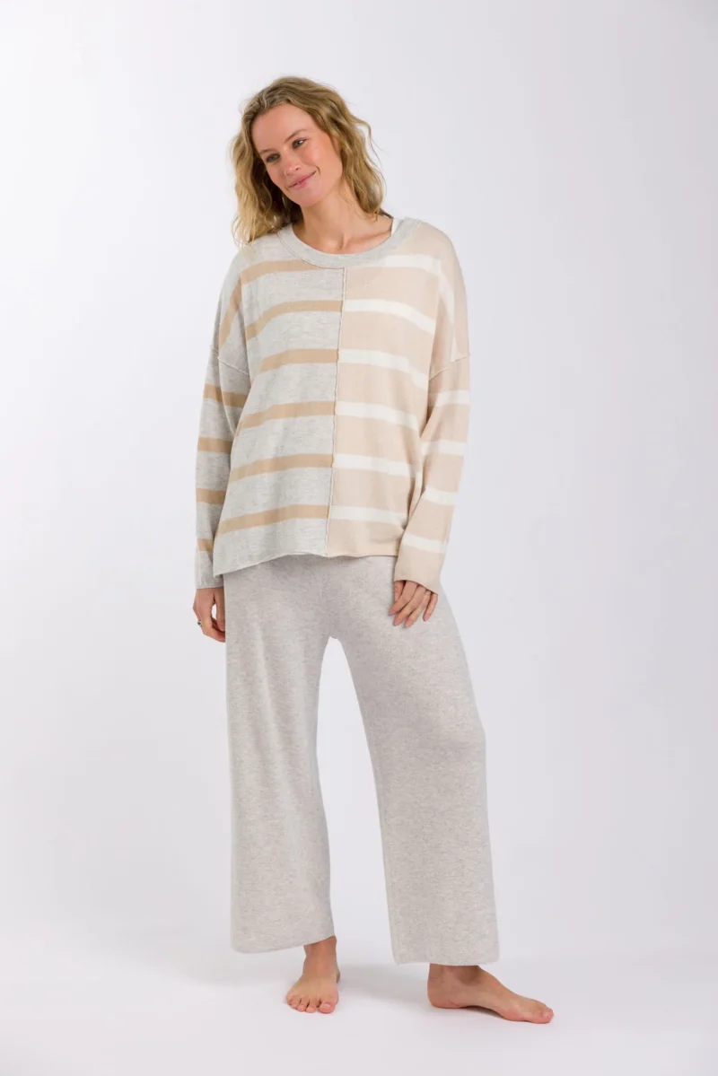 Talamaya Hinterland Stripe Pullover Sawdust - Image 3