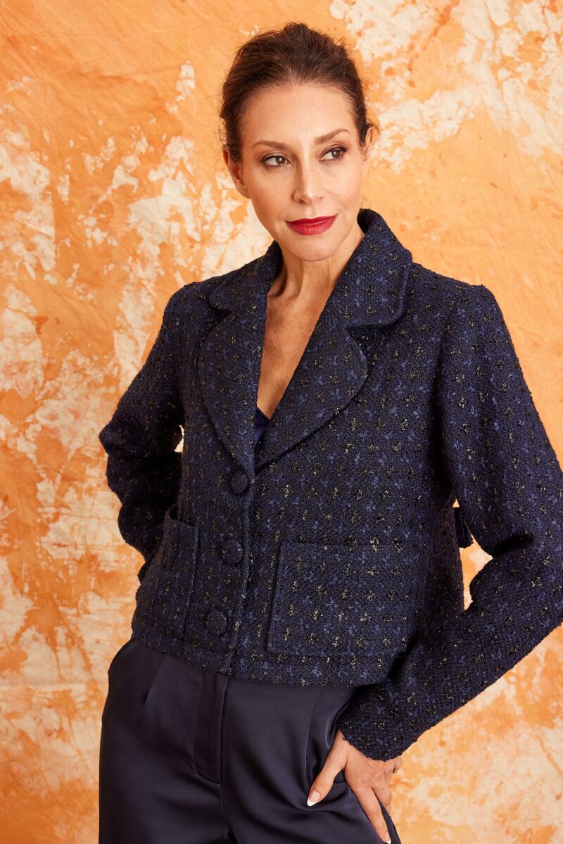 Kamare Aziza Boucle Jacket Navy