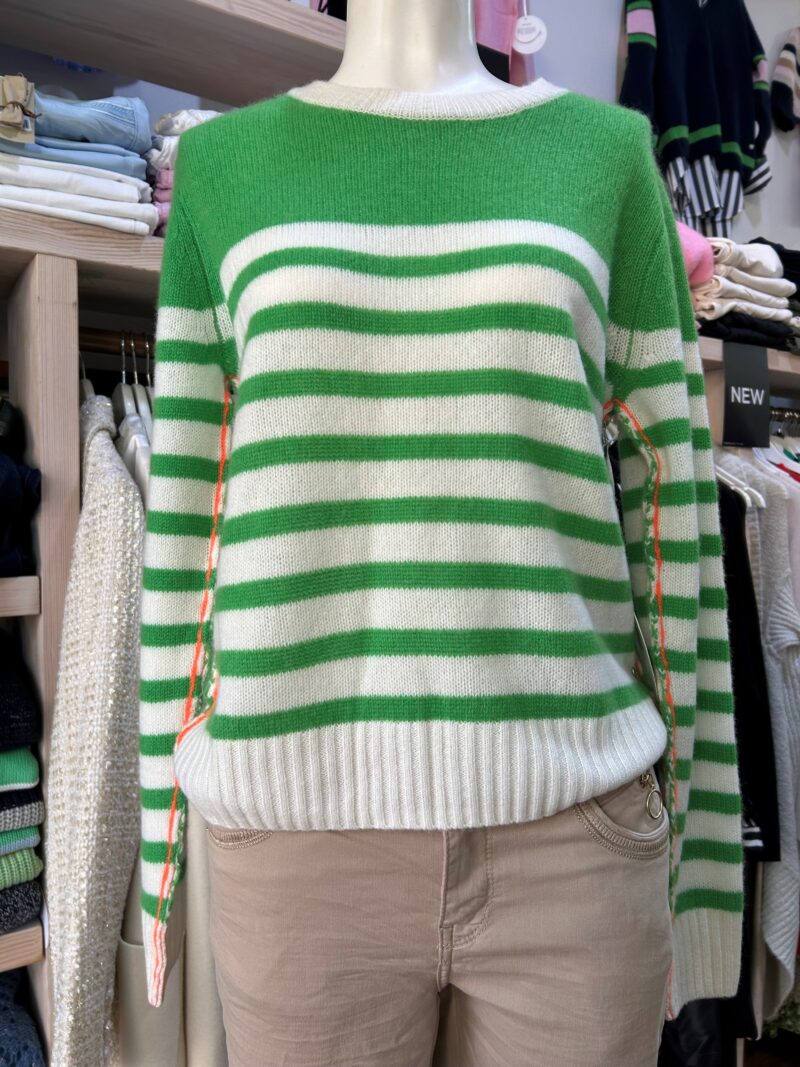 Alessandra Ginny Cashmere Sweater in Lime Green