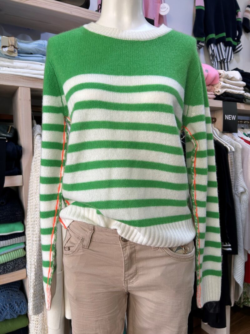 Alessandra Ginny Cashmere Sweater in Lime Green - Image 4