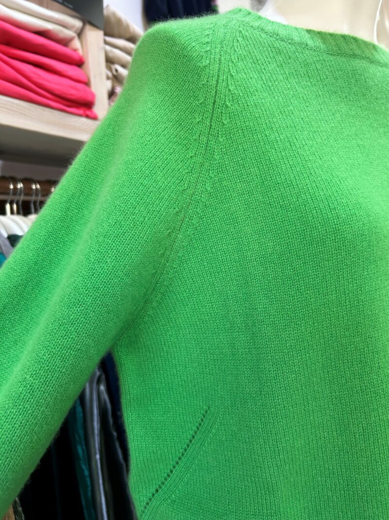 Alessandra Katerina Cashmere Sweater in Lime Green - Image 6