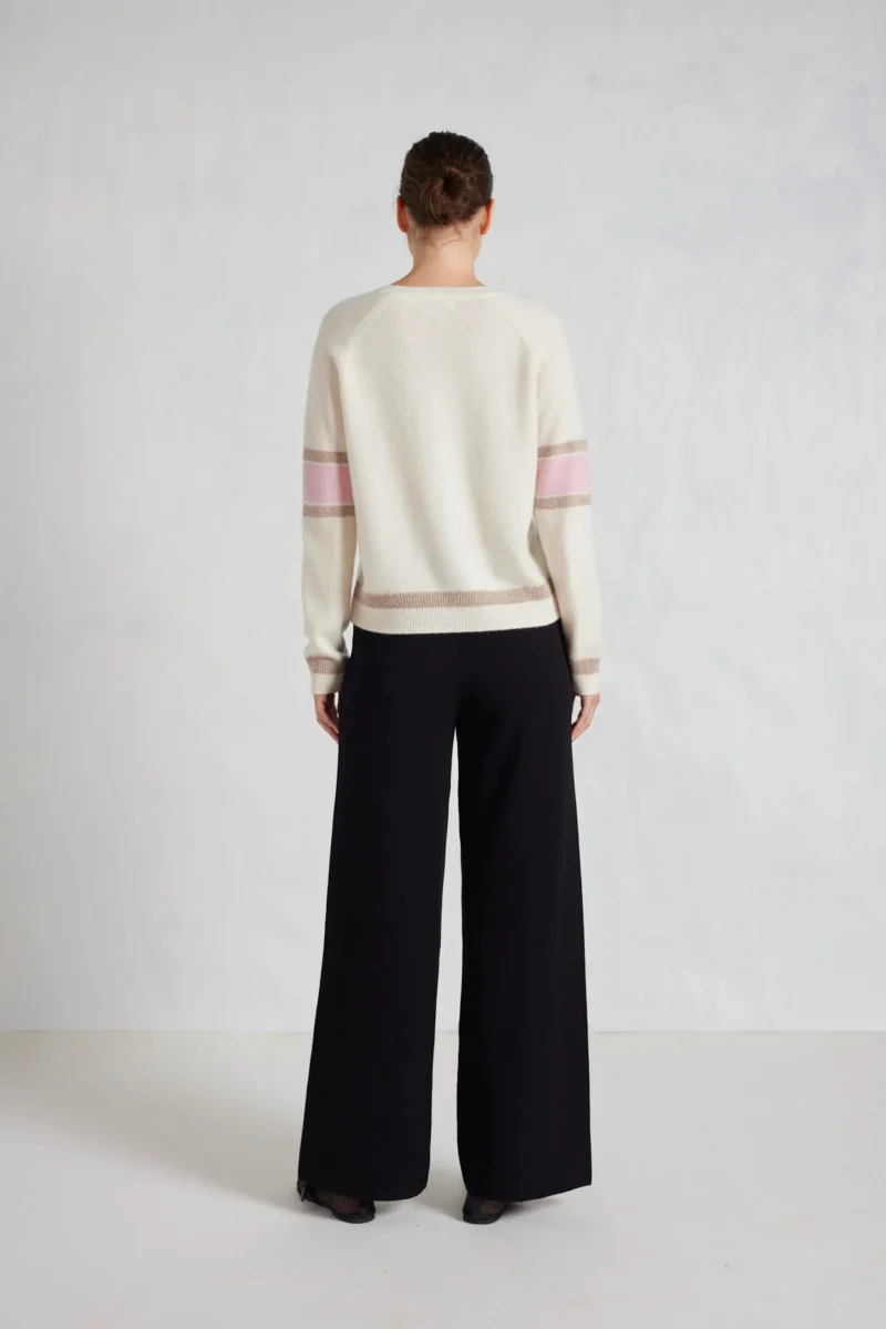 Alessandra Percy Cashmere Sweater in Cloud Dancer - Image 2