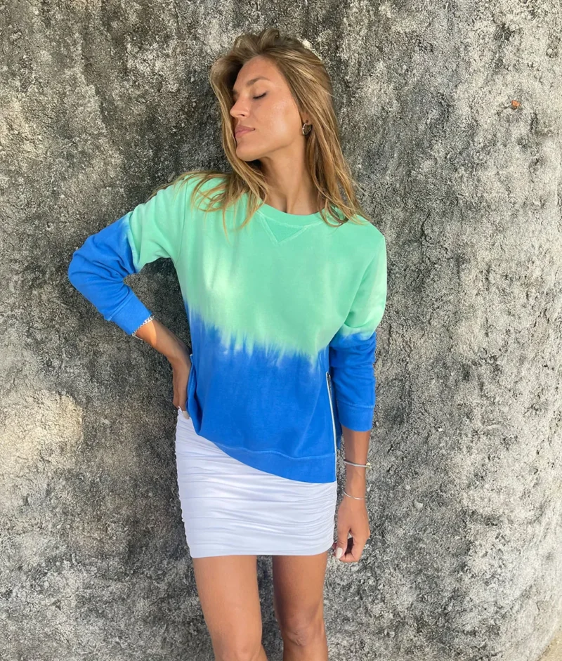 Sophie Moran tie dye sweater blue green 12