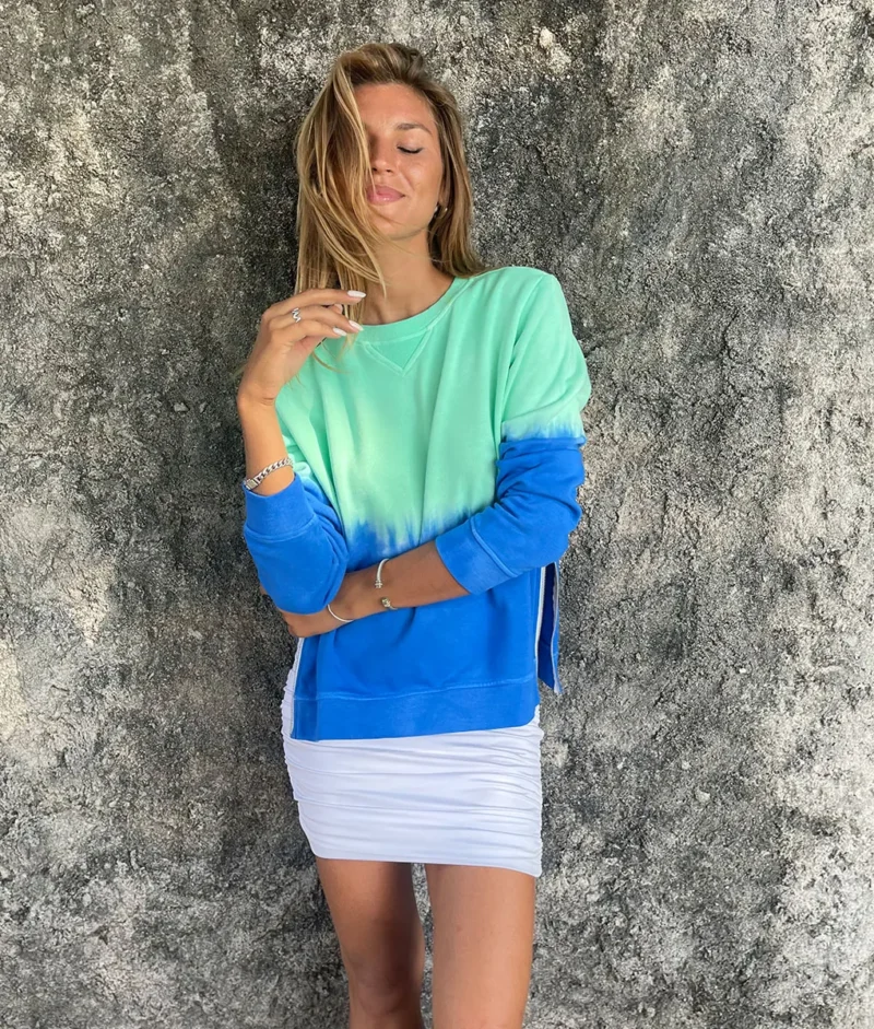 Sophie Moran tie dye sweater blue green 4