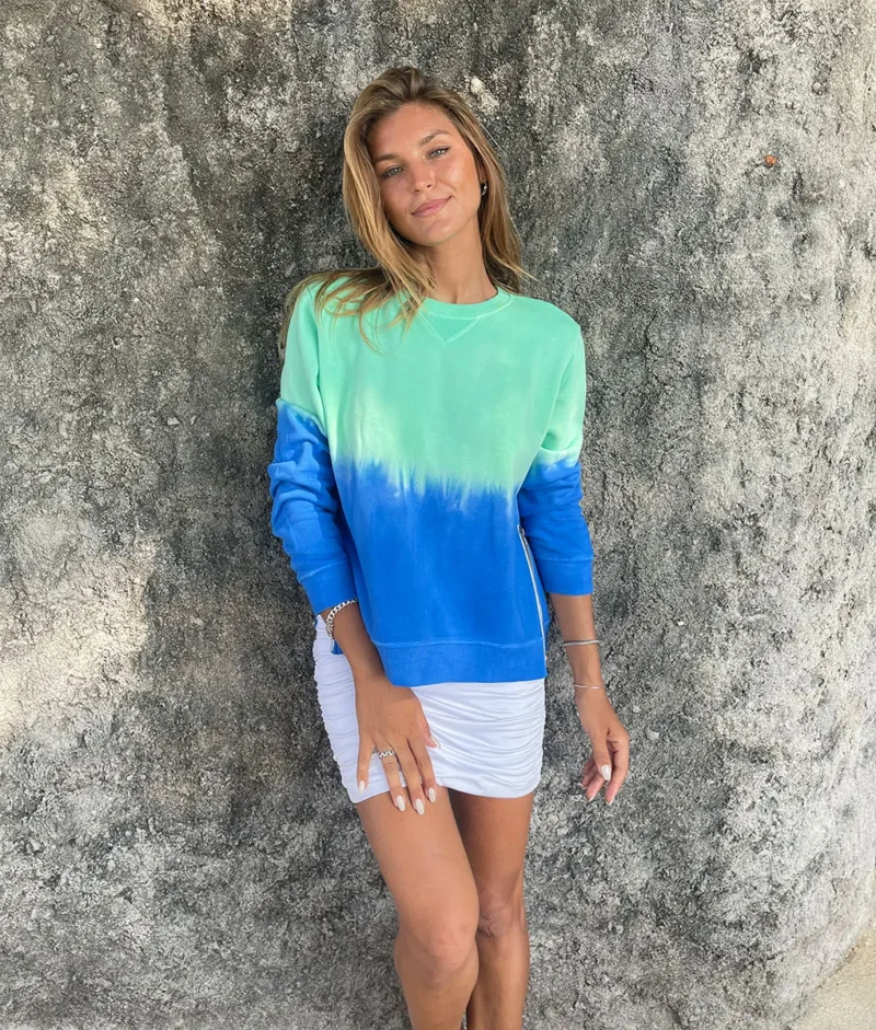 Sophie Moran tie dye sweater blue green 8