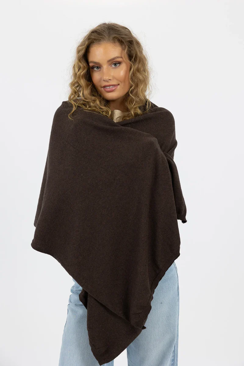 HSCA10 WIDE WRAP SCARF ESPRESSO 2