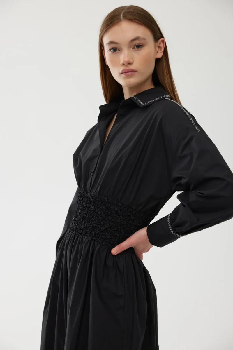 HAZEL DRESS BLACK ZIG ZAG 5 e1721003978299