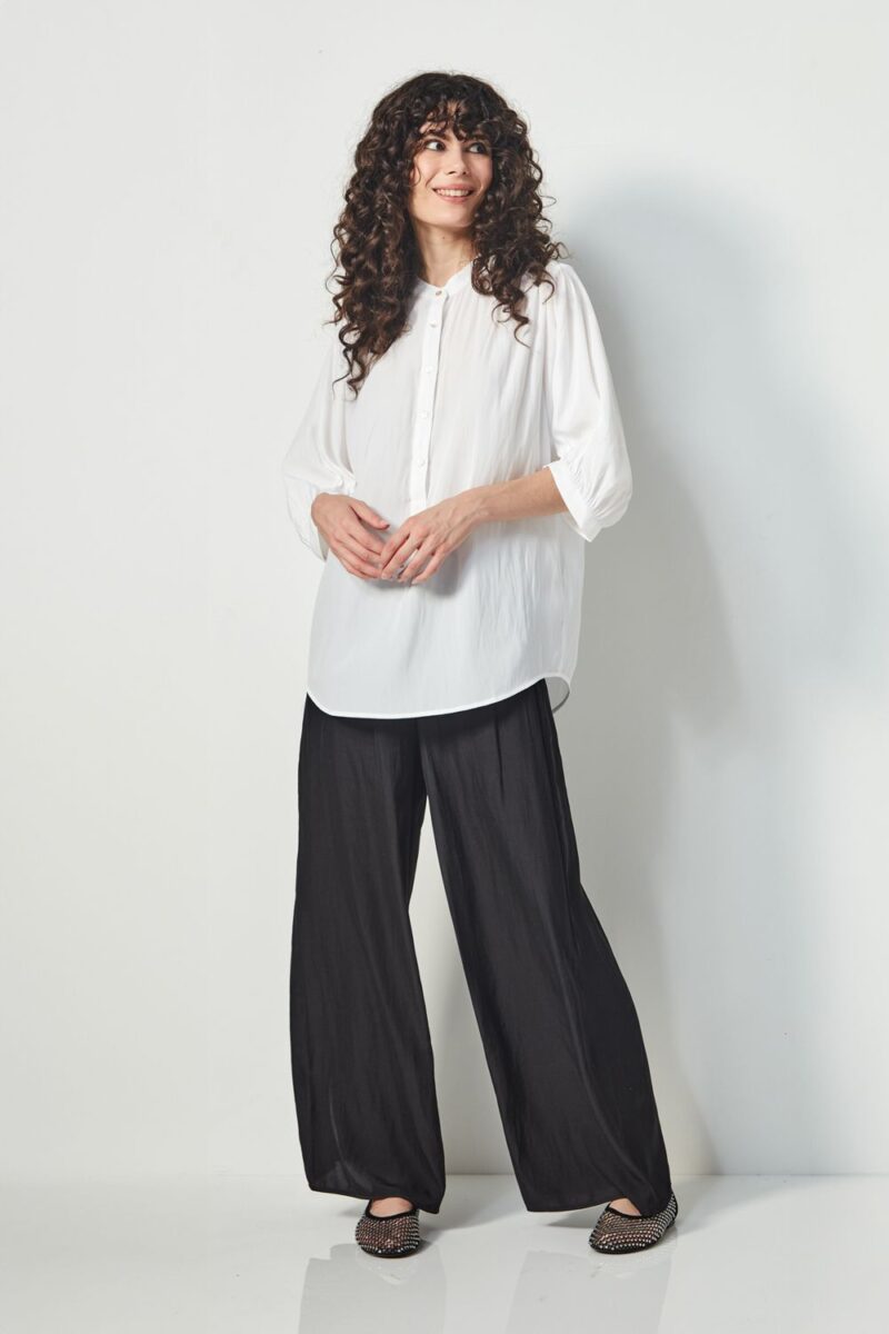 Rotate Shirt Pearl and Baker Pant Black