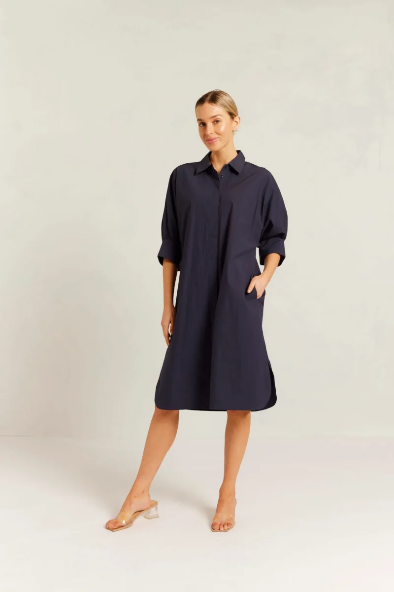 BRIAR COTTON DRESS NAVY 3 e1727316128177