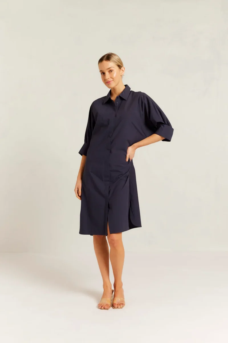 BRIAR COTTON DRESS NAVY e1727316103949