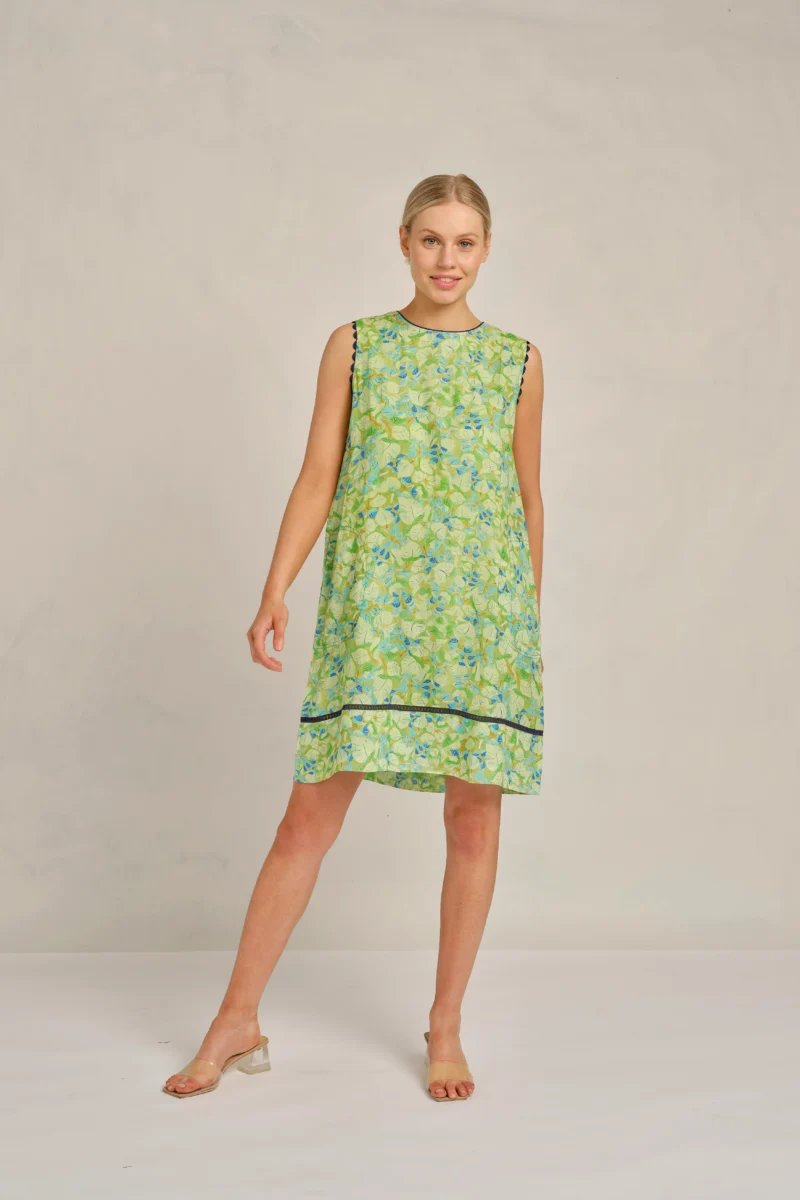 Alessandra Lenna Wave Dress Meadow Delilah Print