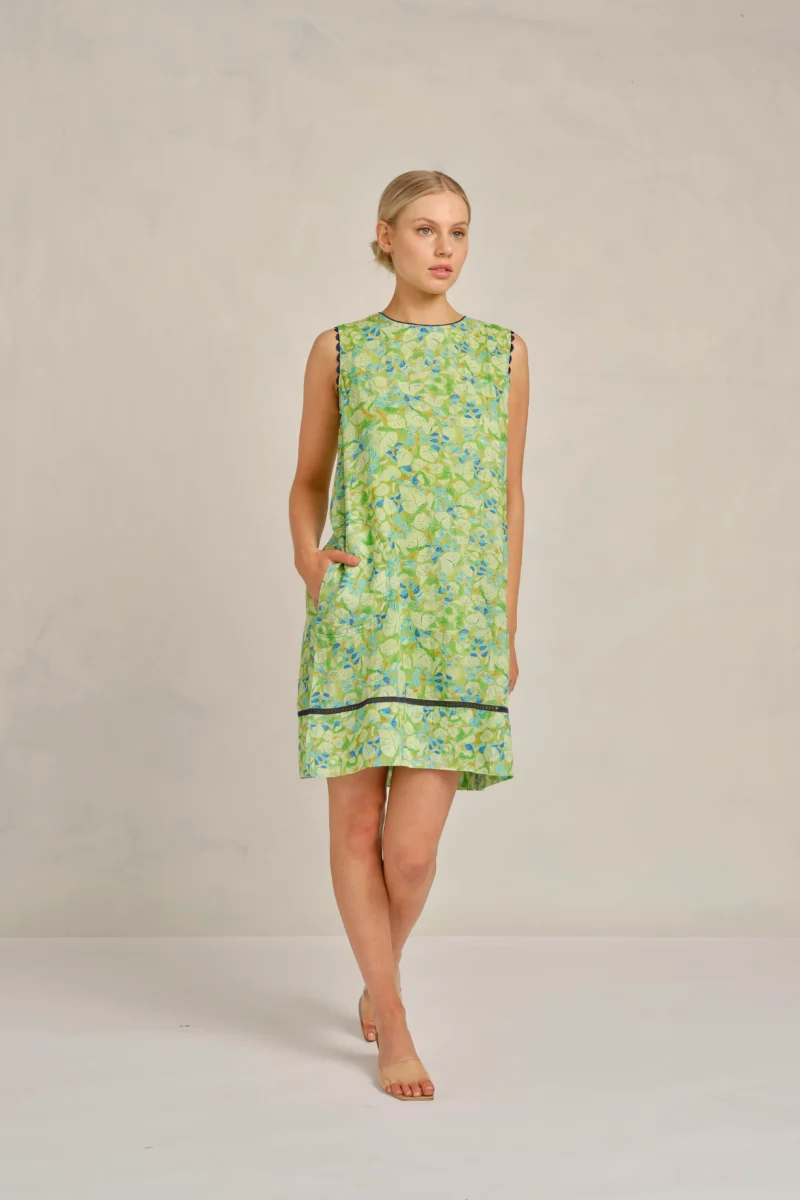 Alessandra Lenna Wave Dress Meadow Delilah Print - Image 3