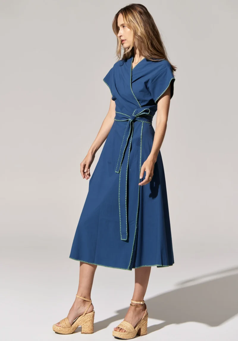 AVA WRAP DRESS BLUE GREEN 2 scaled e1730089118965