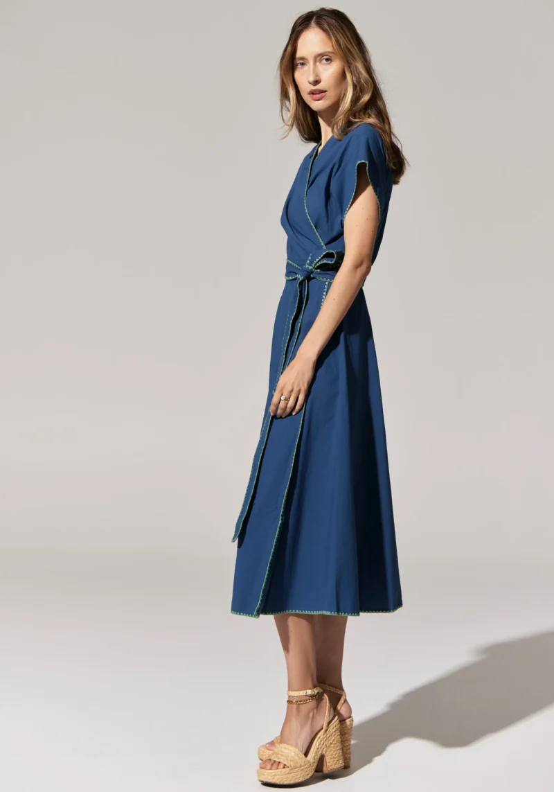 AVA WRAP DRESS BLUE GREEN 3 scaled e1730089095211