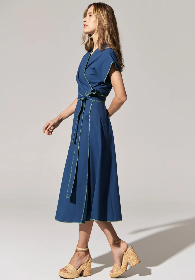 AVA WRAP DRESS BLUE GREEN 4 scaled e1730089082845