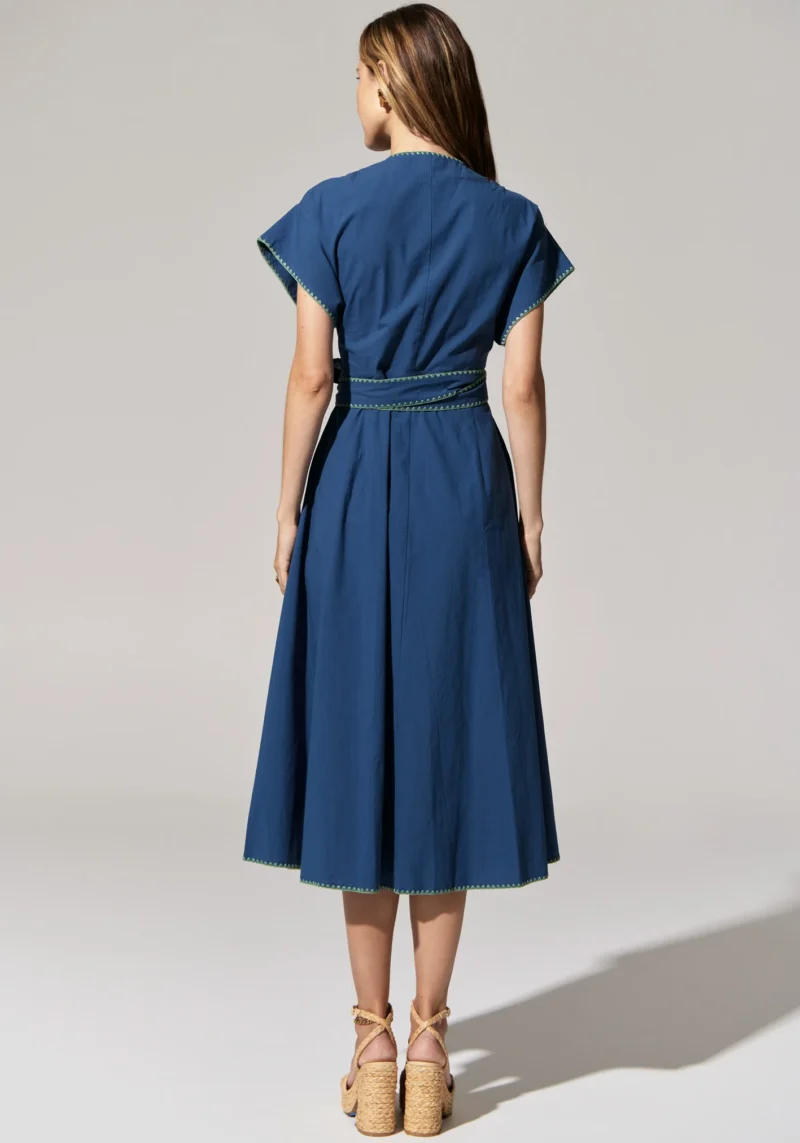 AVA WRAP DRESS BLUE GREEN 5 scaled e1730089065345