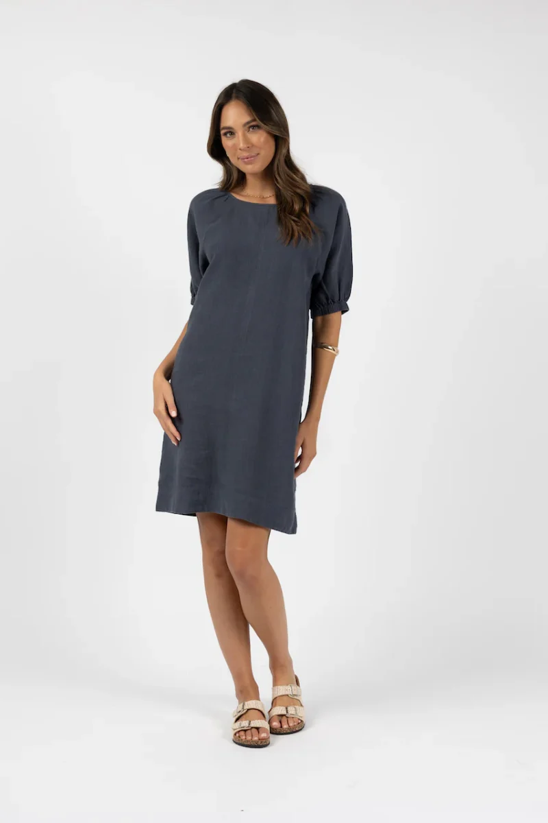 HS24202 LAGOON SHIFT DRESS STEEL