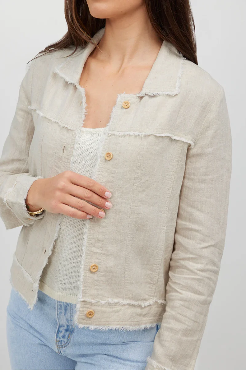 HS24215 BELLA LINEN JACKET NATURAL HS24601 HARLOW TANK IVORY 1