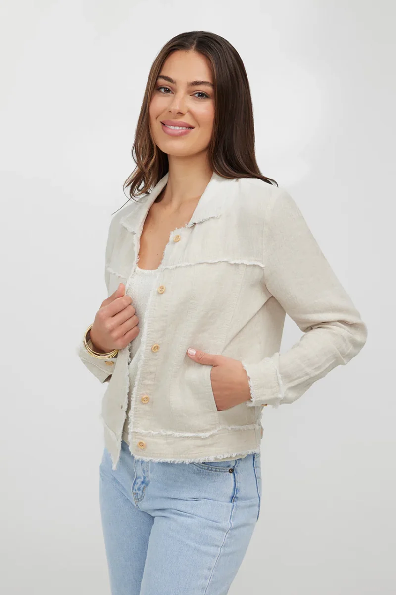 Humidity Bella Linen Jacket SS24 Natural - Image 3