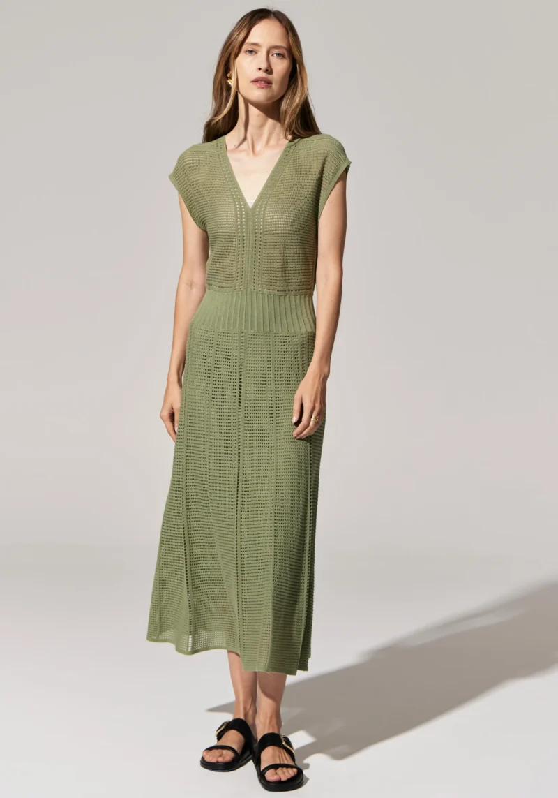 PACO POINTELLE DRESS GREEN scaled e1730089770311