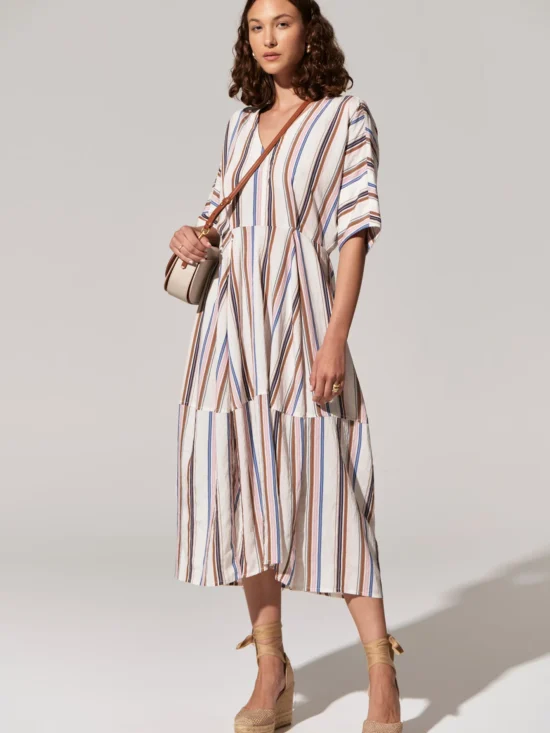 JET DAY DRESS MULTISTRIPE