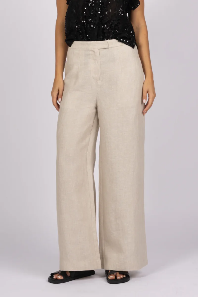 LINEN MAN PANT BISCUIT 2