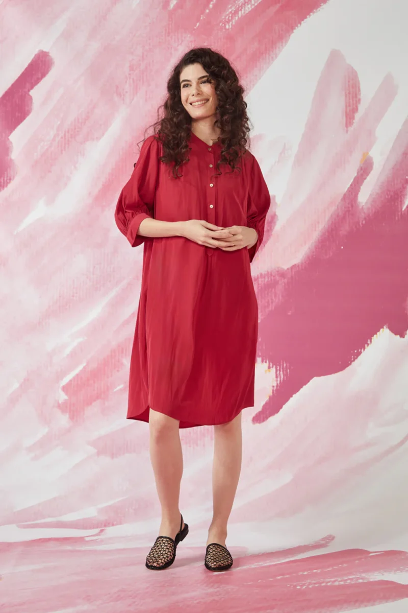 Strike Dress Raspberry