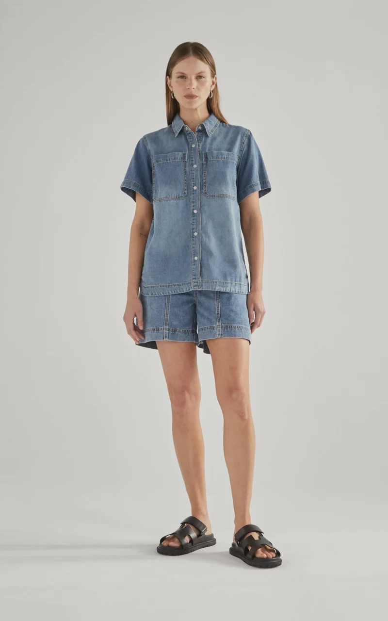 Dricoper Frida Denim Shorts Rodeo Blue - Image 5