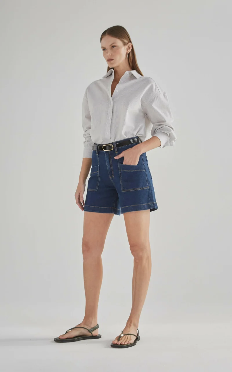 Dricoper Zaplin Denim Shorts Paris Blue - Image 3