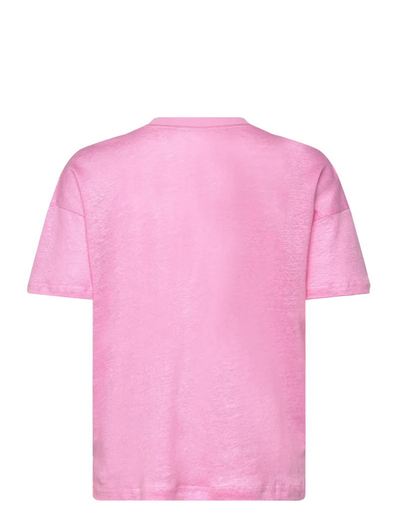 Mos Mosh Casa V-SS Foil Tee Begonia Pink - Image 4