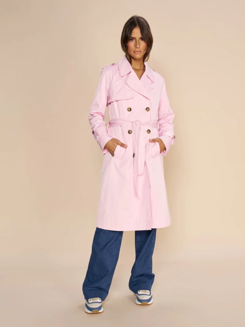 Mos Mosh Farah Trench Coat Pink - Image 2