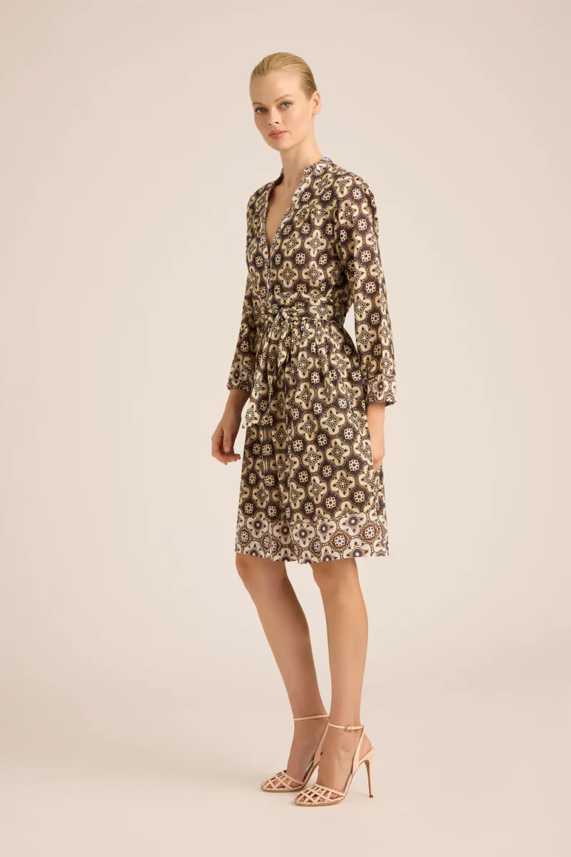 Lola Australia Leighton Midi Dress Starburst Latte