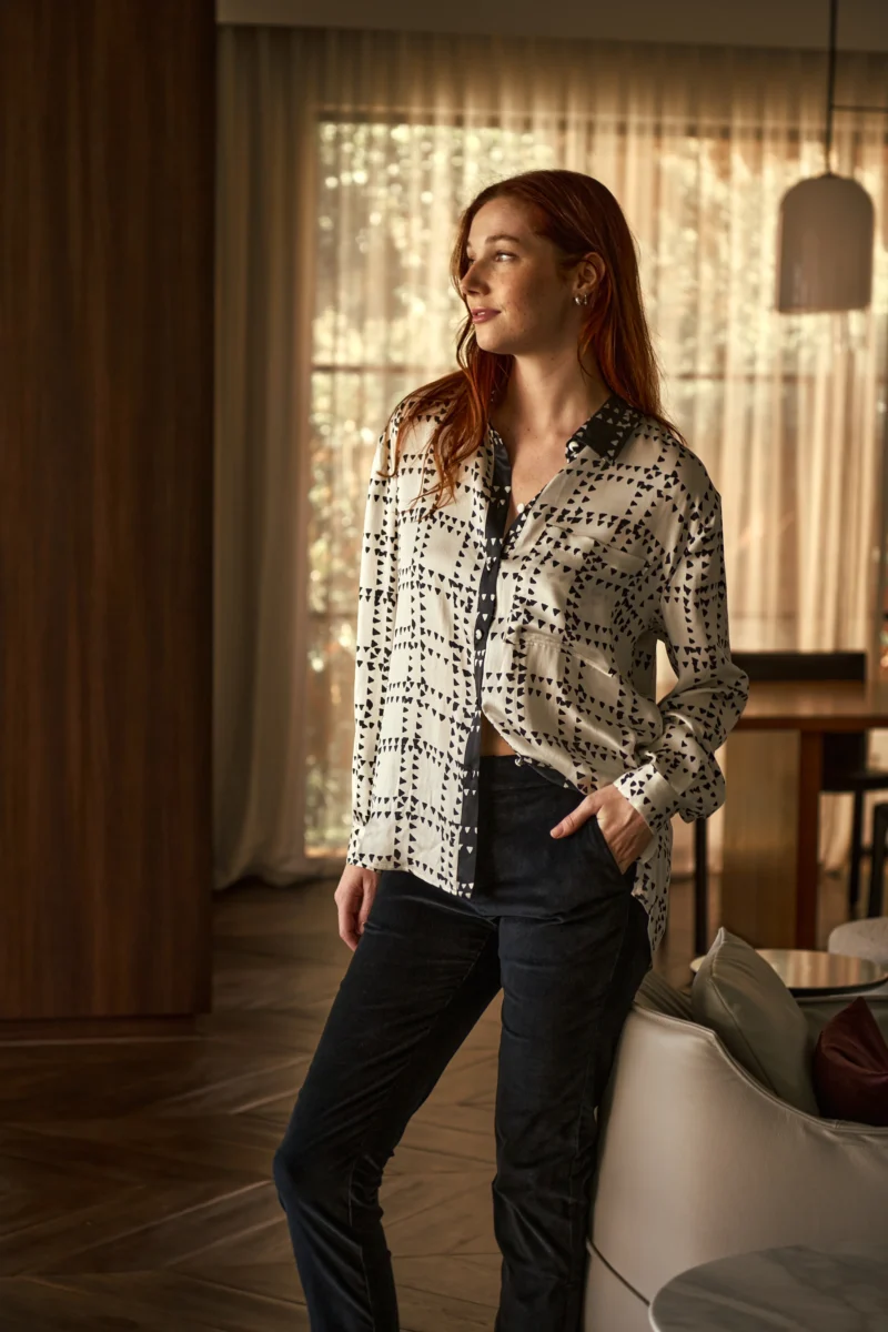 Caravan & Co Lottie Silk Slouch Shirt