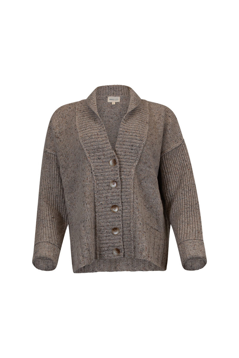 Madly Sweetly Weekender Cardi Taupe Fleck - Image 2