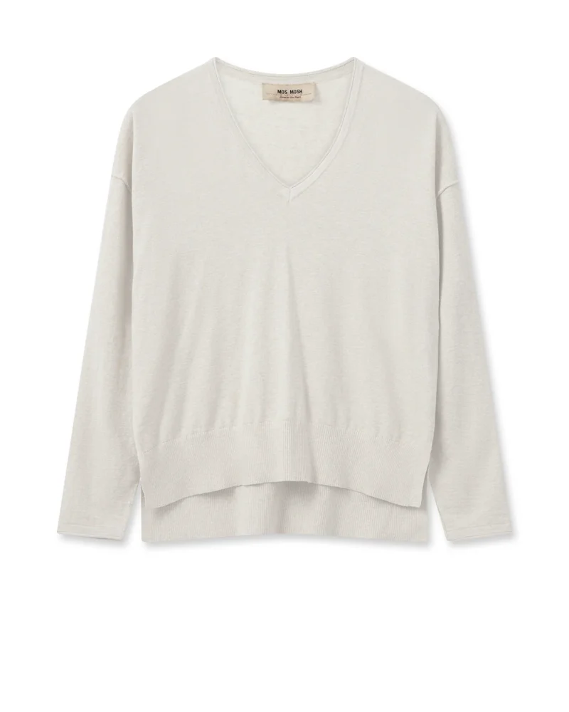 Mos Mosh Tani V Neck Knit Ecru - Image 2