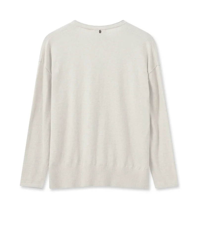 Mos Mosh Tani V Neck Knit Ecru - Image 3